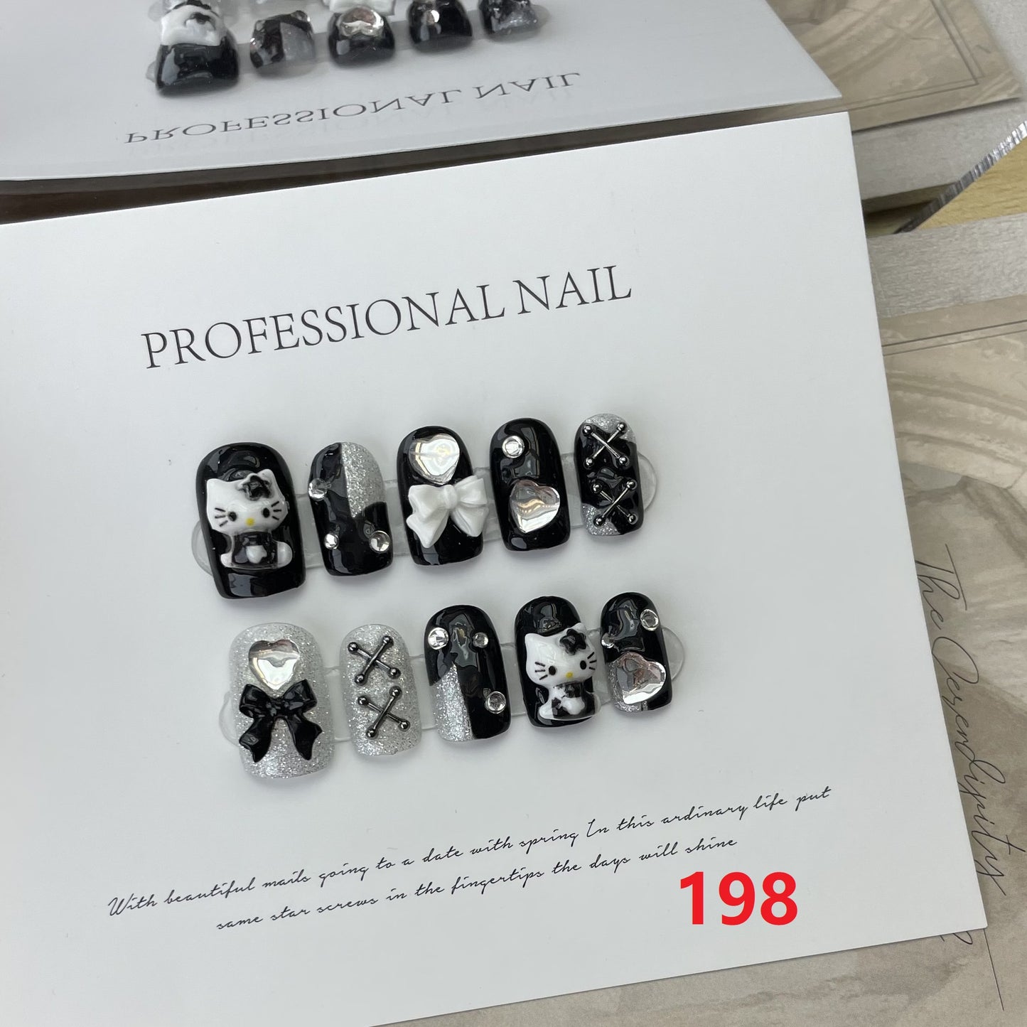 Handmade Nails Free Sticker + Nail Charm + Free 1 piece Suitable for everyone, summer new