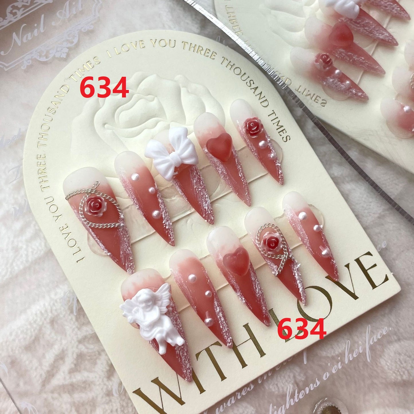 Handmade Nails Free Sticker + Nail Charm + Free 1 piece Suitable for everyone, summer new