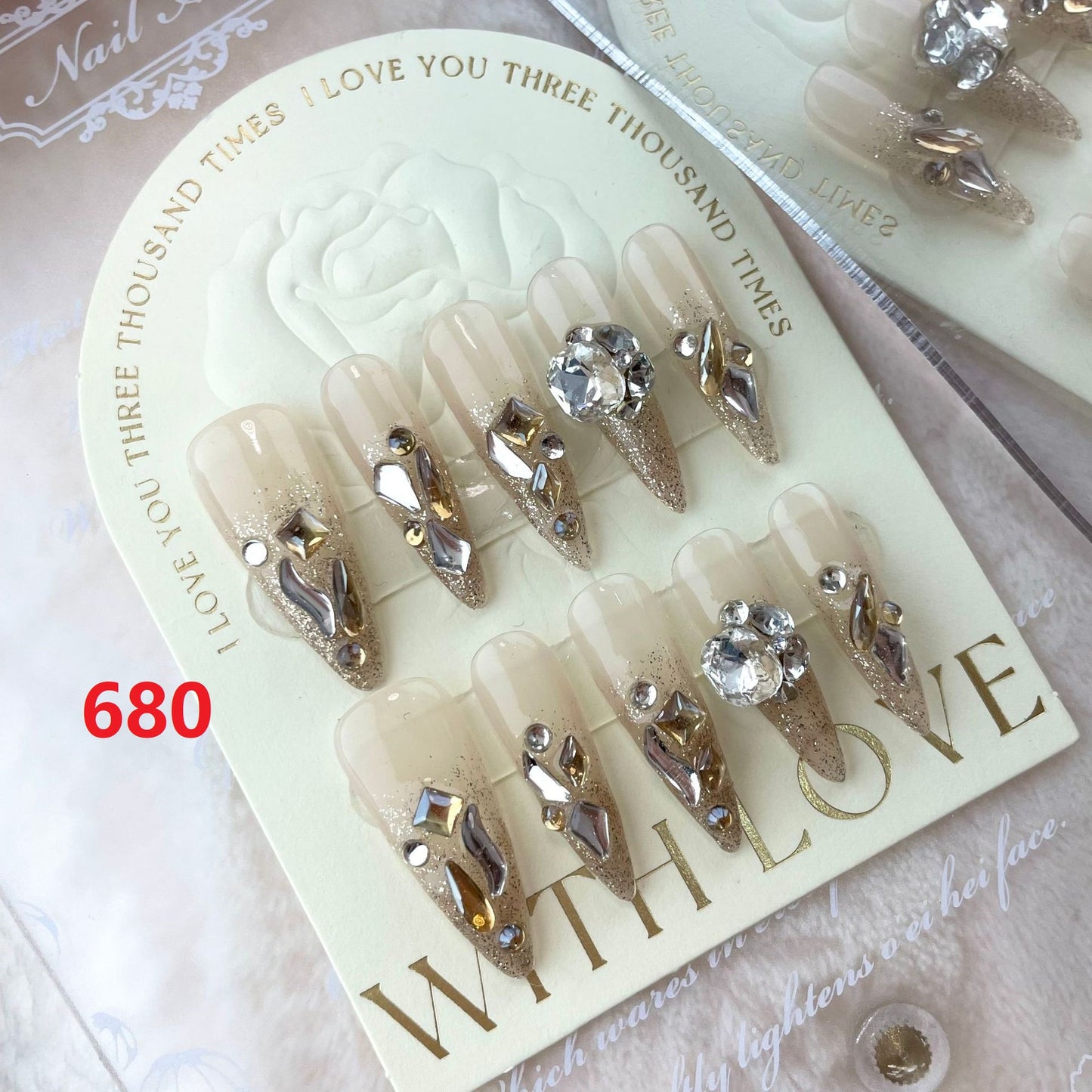 Handmade Nails Free Sticker + Nail Charm + Free 1 piece Suitable for everyone, summer new