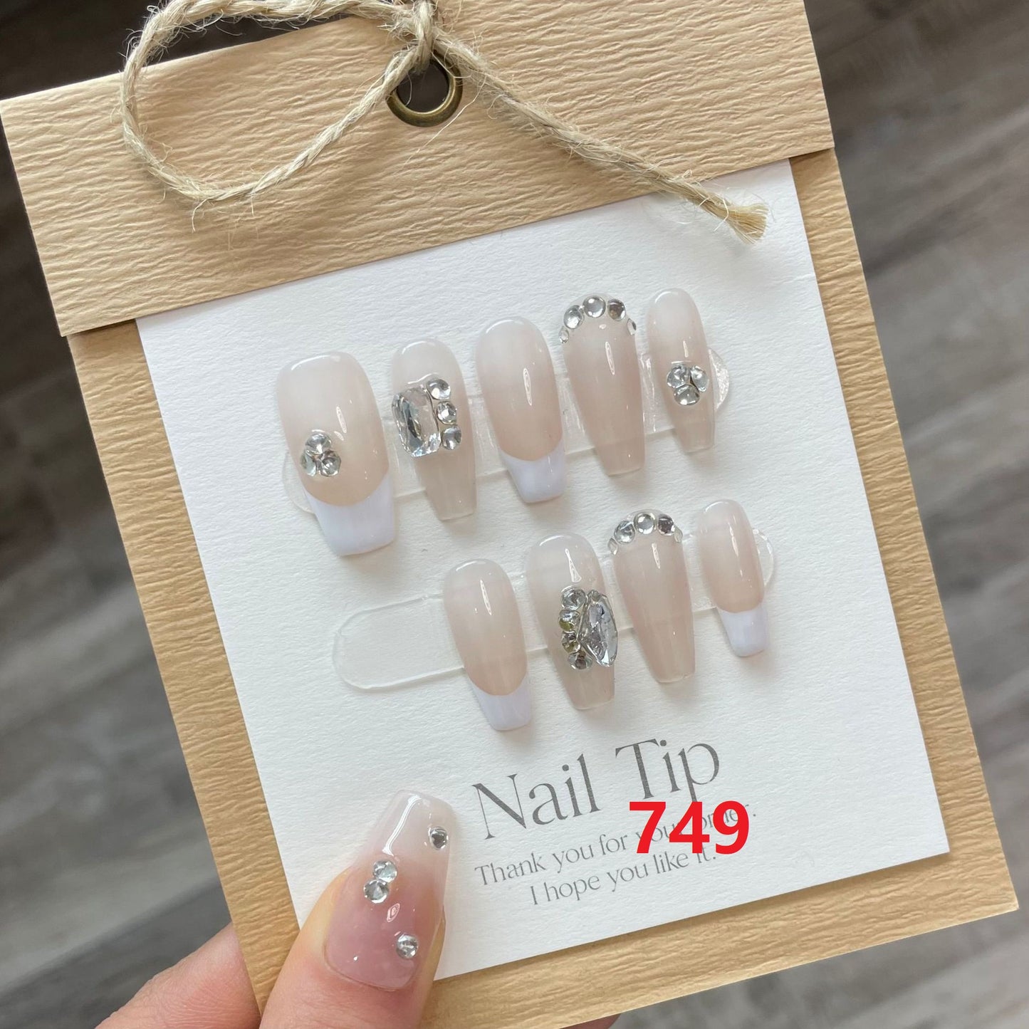 Handmade Nails Free Sticker + Nail Charm + Free 1 piece Suitable for everyone, summer new