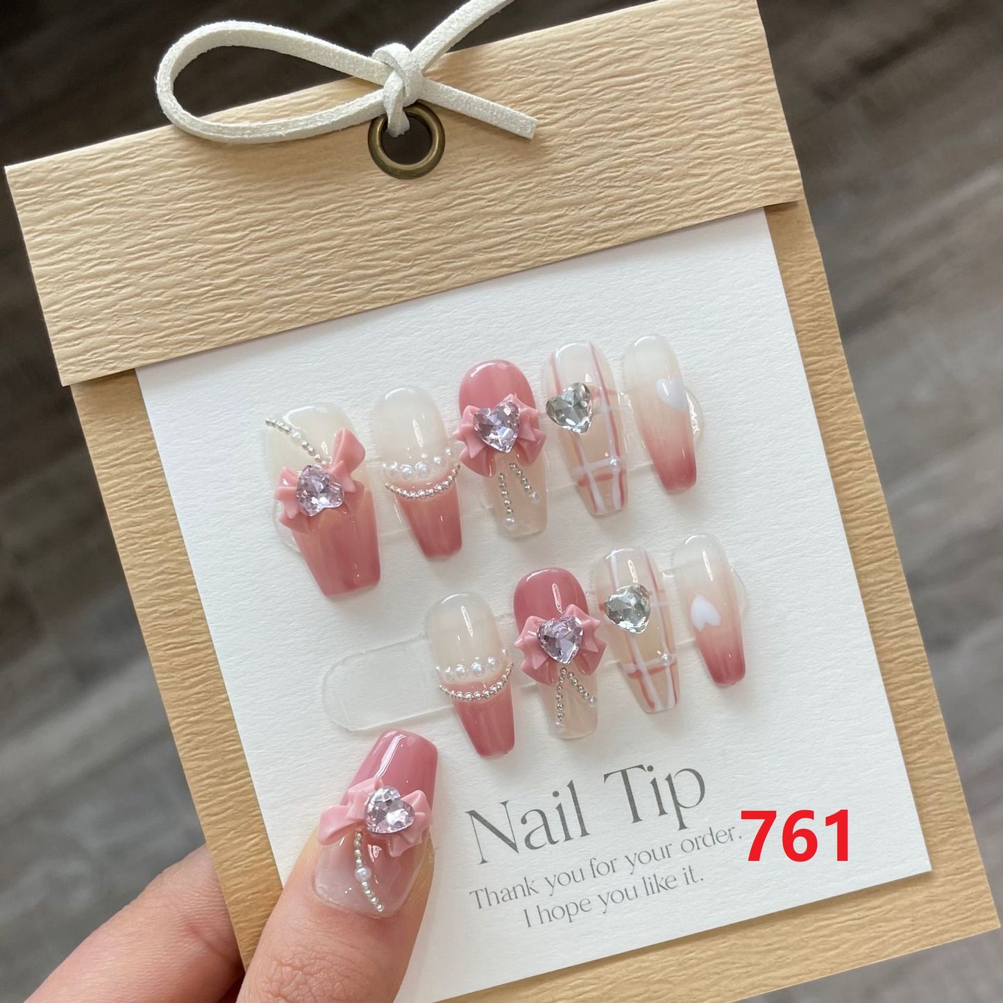 Handmade Nails Free Sticker + Nail Charm + Free 1 piece Suitable for everyone, summer new