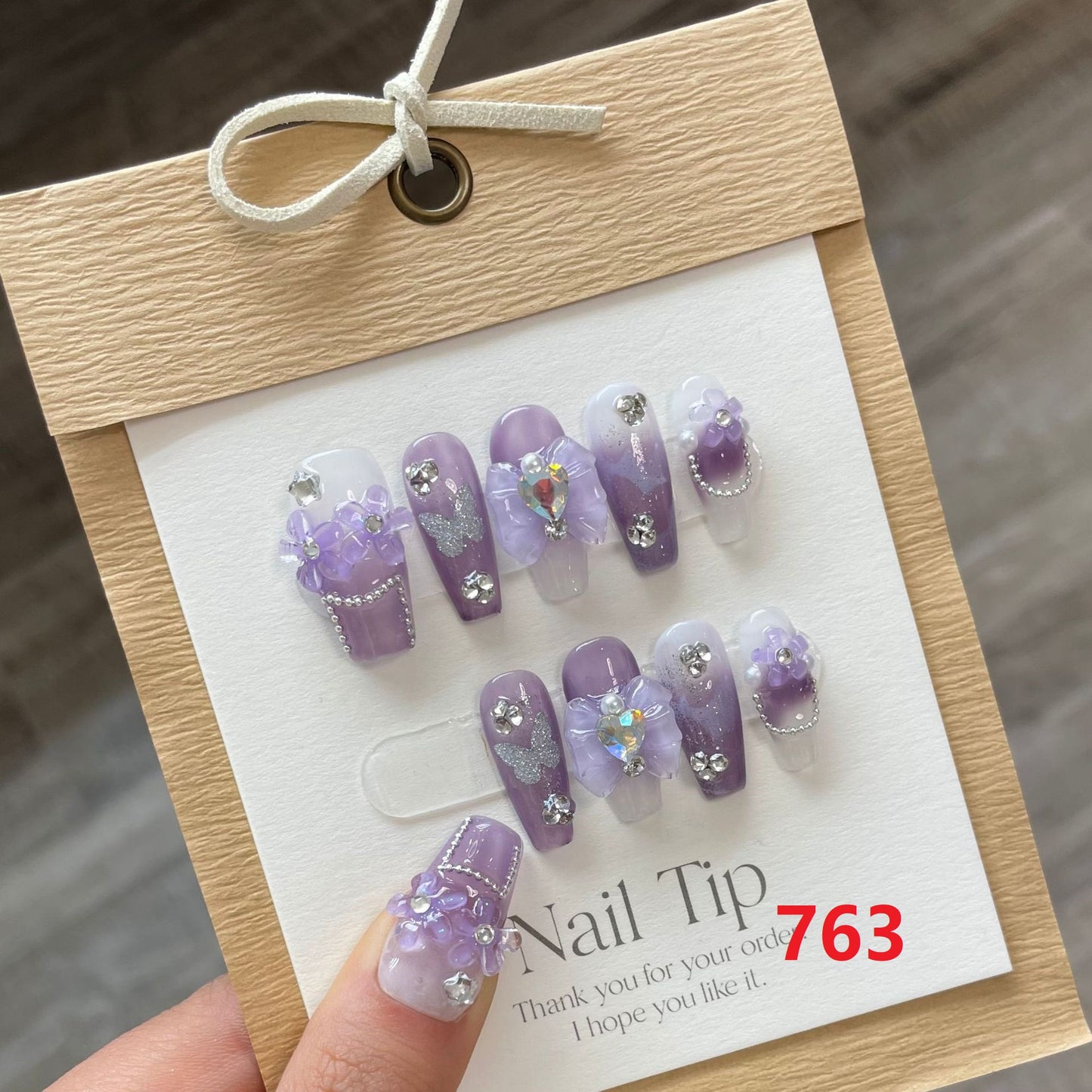 Handmade Nails Free Sticker + Nail Charm + Free 1 piece Suitable for everyone, summer new