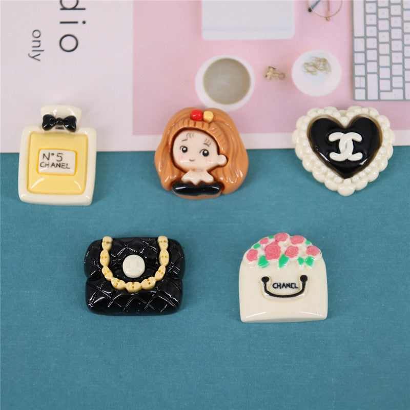 【S013】Chanel Bags & Perfume - DIY Cream Glue Resin Phone Case Accessories