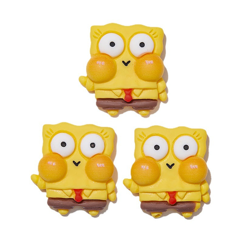 【S011】SpongeBob SquarePants and His Friends - DIY Cream Glue Resin Phone Case Accessories