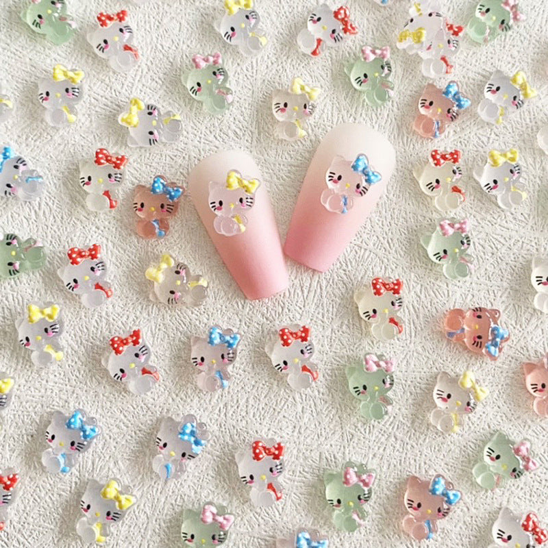 【A001】Luminous Animal - Cute Cartoon Nail Resin Art DIY