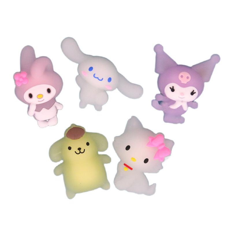 【S012】I Can SHINE - Kuromi & Melodie & Cinnamon Dog & Pudin Dog & Hellowkit- DIY Cream Glue Resin Phone Case Accessories