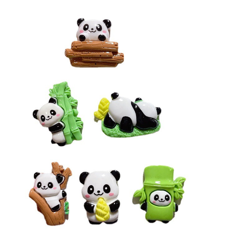 【S017】Chubby Panda Bamboo - DIY Cream Glue Resin Phone Case Accessories