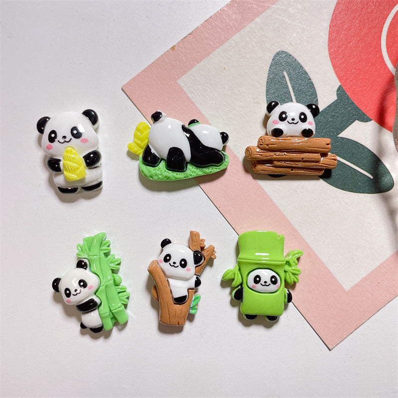 【S017】Chubby Panda Bamboo - DIY Cream Glue Resin Phone Case Accessories