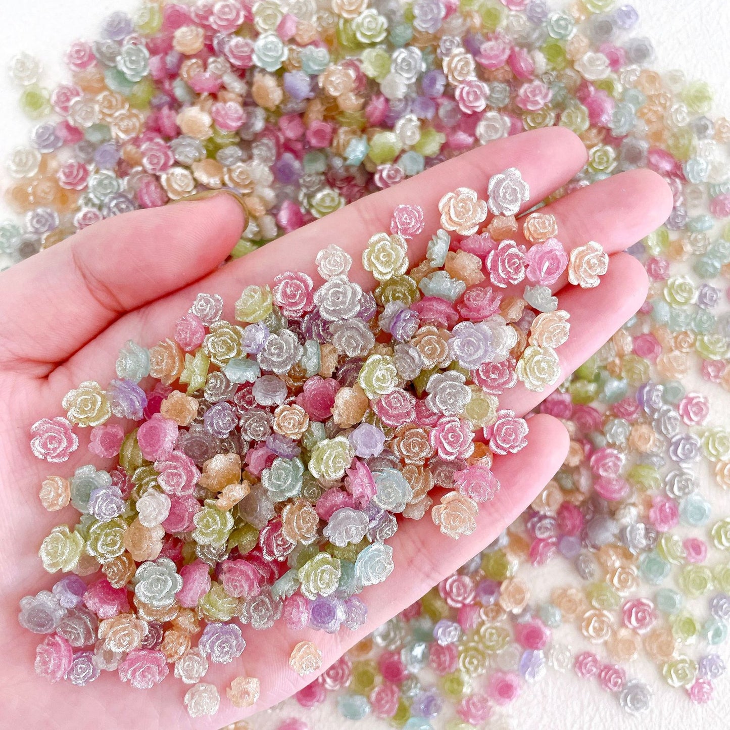 【H1234】Monet's Garden-Luminous Luxury Nail Resin DIY