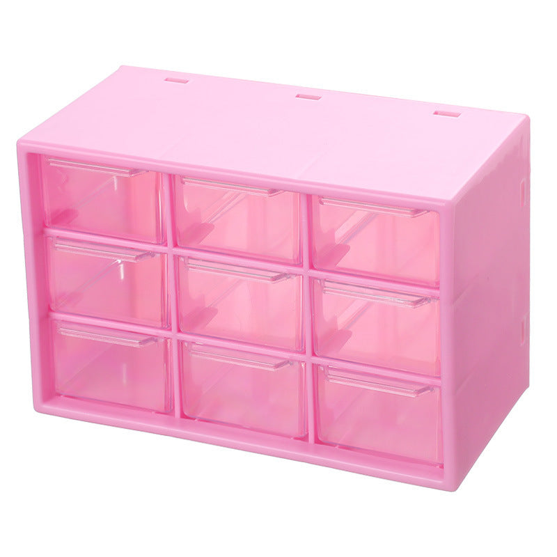 Bright and colorful box. Jiugongge Cosmetic Jewelry Storage Box