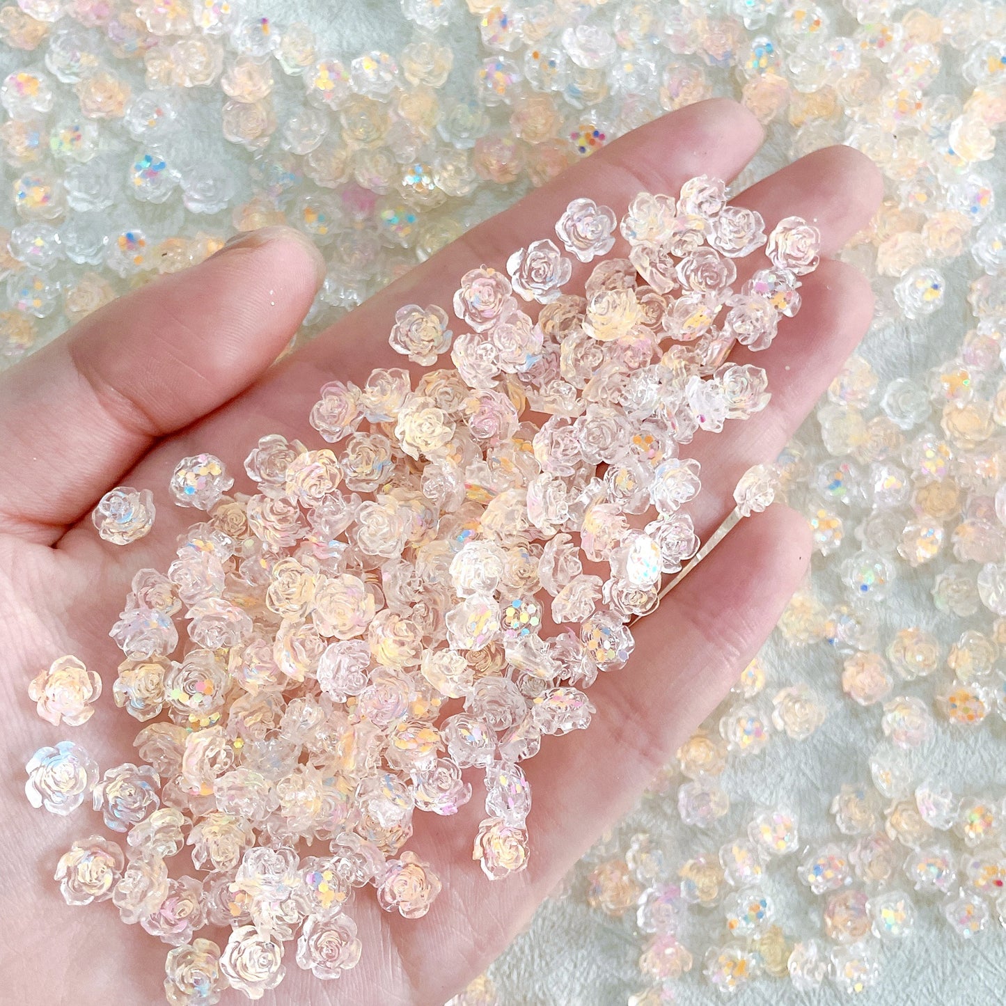 【H1234】Monet's Garden-Luminous Luxury Nail Resin DIY