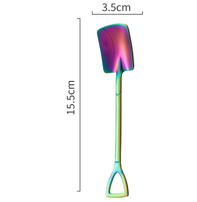 Ora -kolora malgranda spatula kulero - tre bela