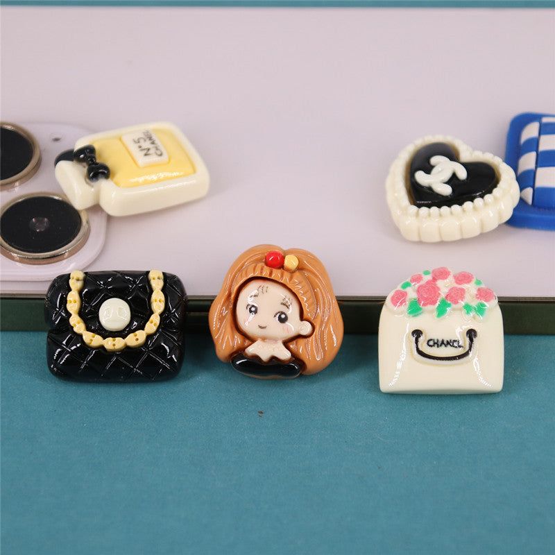 【S013】Chanel Bags & Perfume - DIY Cream Glue Resin Phone Case Accessories