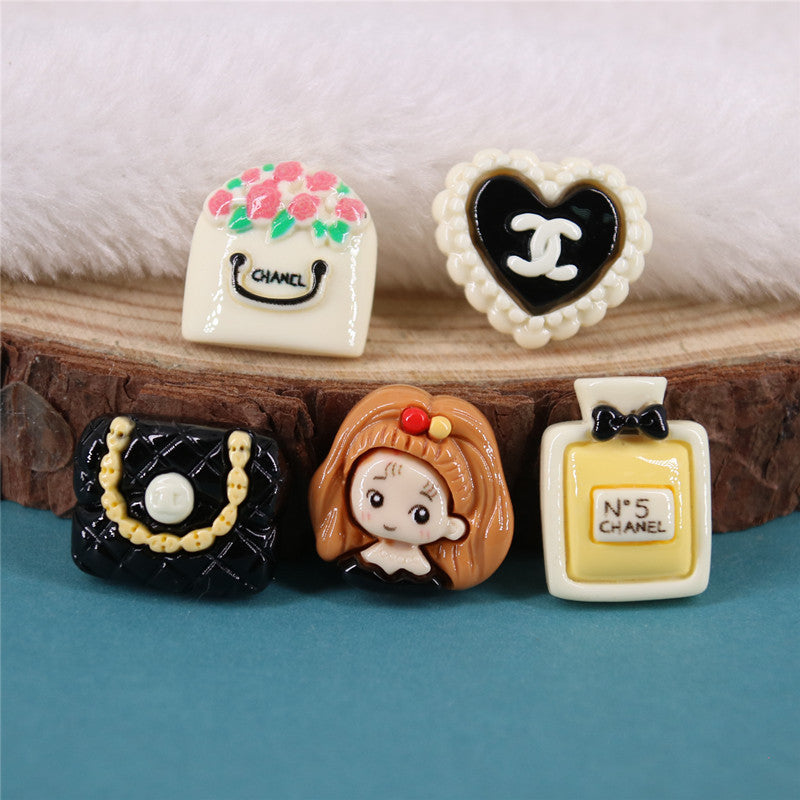 【S013】Chanel Bags & Perfume - DIY Cream Glue Resin Phone Case Accessories