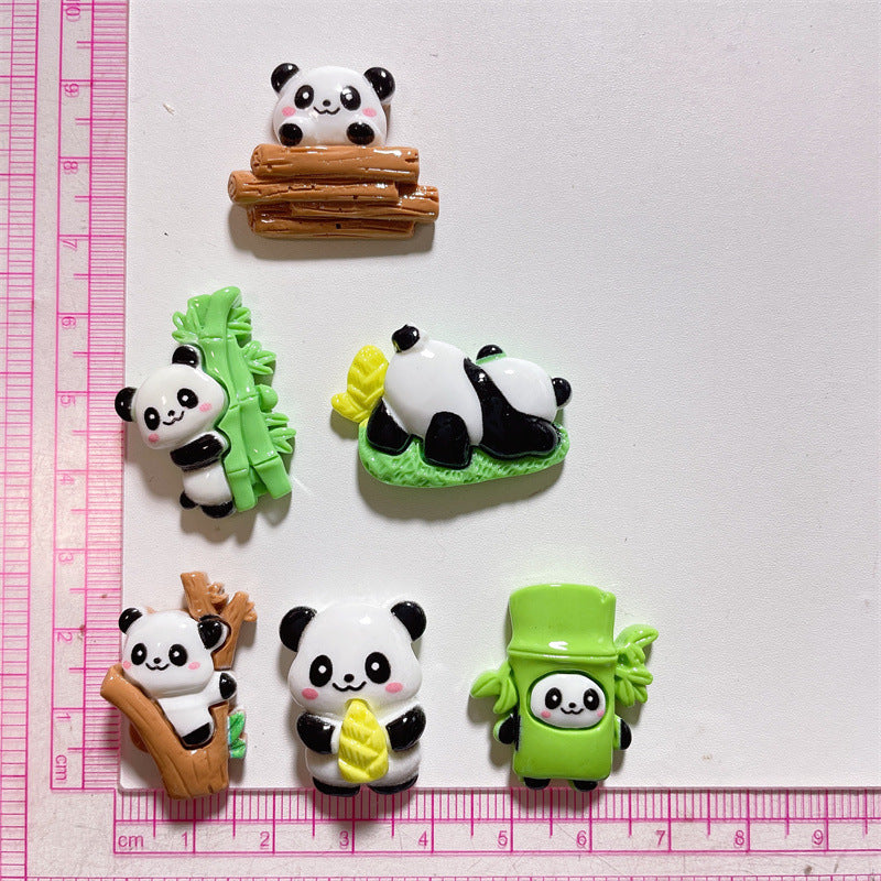 【S017】Chubby Panda Bamboo - DIY Cream Glue Resin Phone Case Accessories