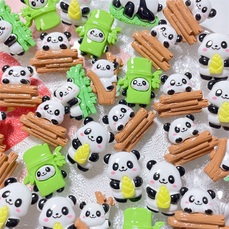 【S017】Chubby Panda Bamboo - DIY Cream Glue Resin Phone Case Accessories