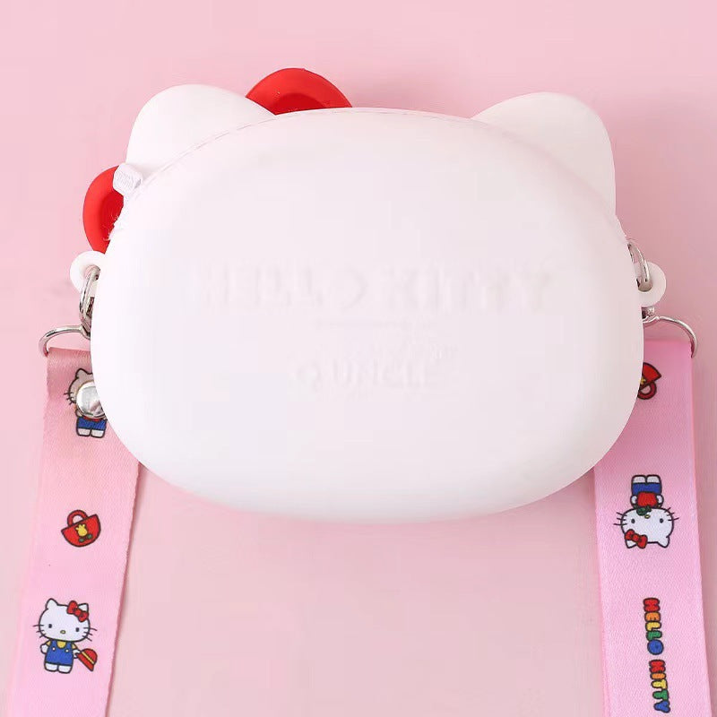 【S014】Sanrio Creative Silicone Bulk Bag One Shoulder Messenger Storage Bag