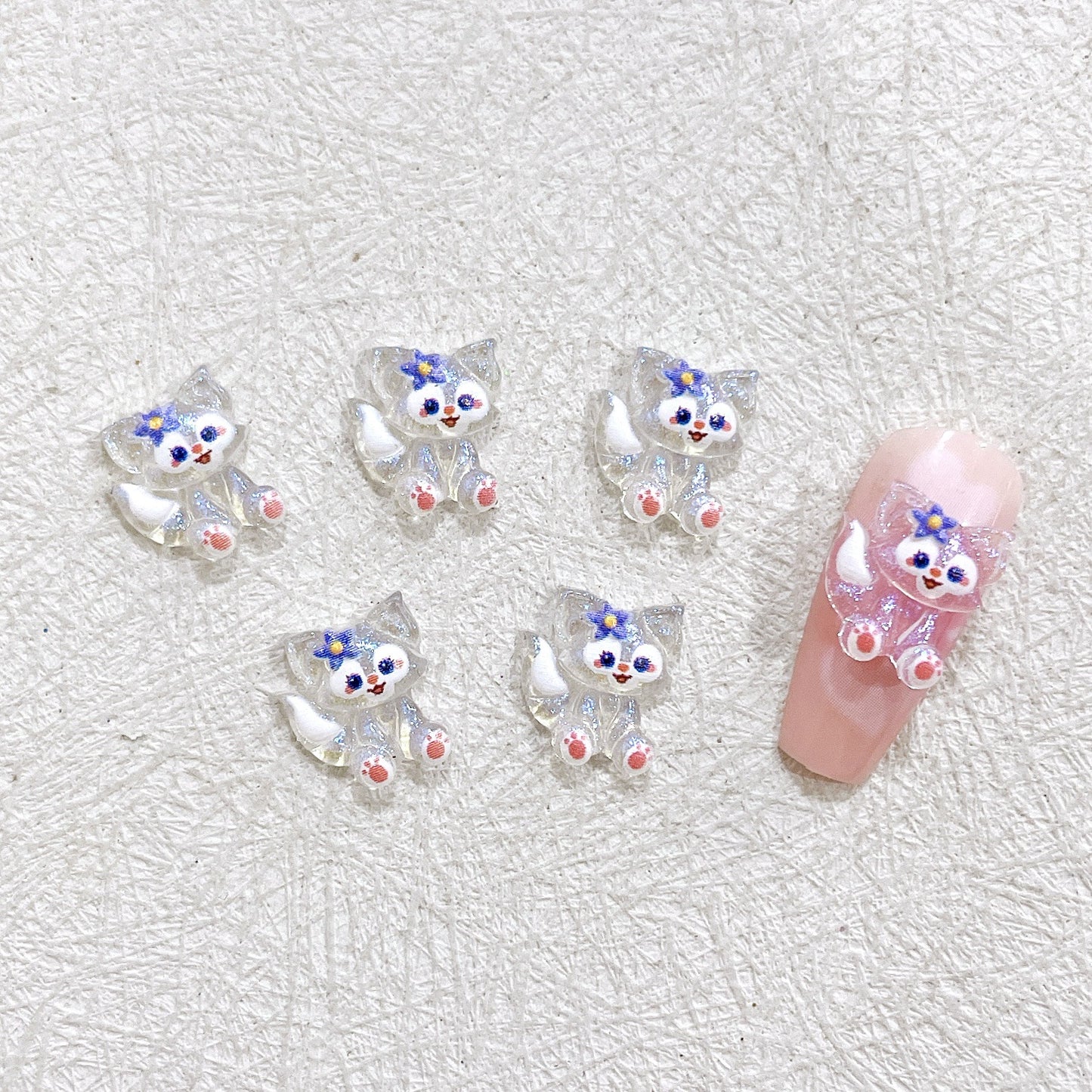 【H0045】Dazzling Kuromi&Melody&Fox -UV- Luxury Nail Art DIY