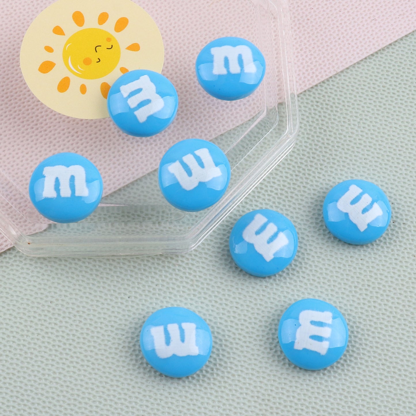 【H0331】M&M Chocolate Beans - DIY Cream Glue Resin Phone Case Accessories