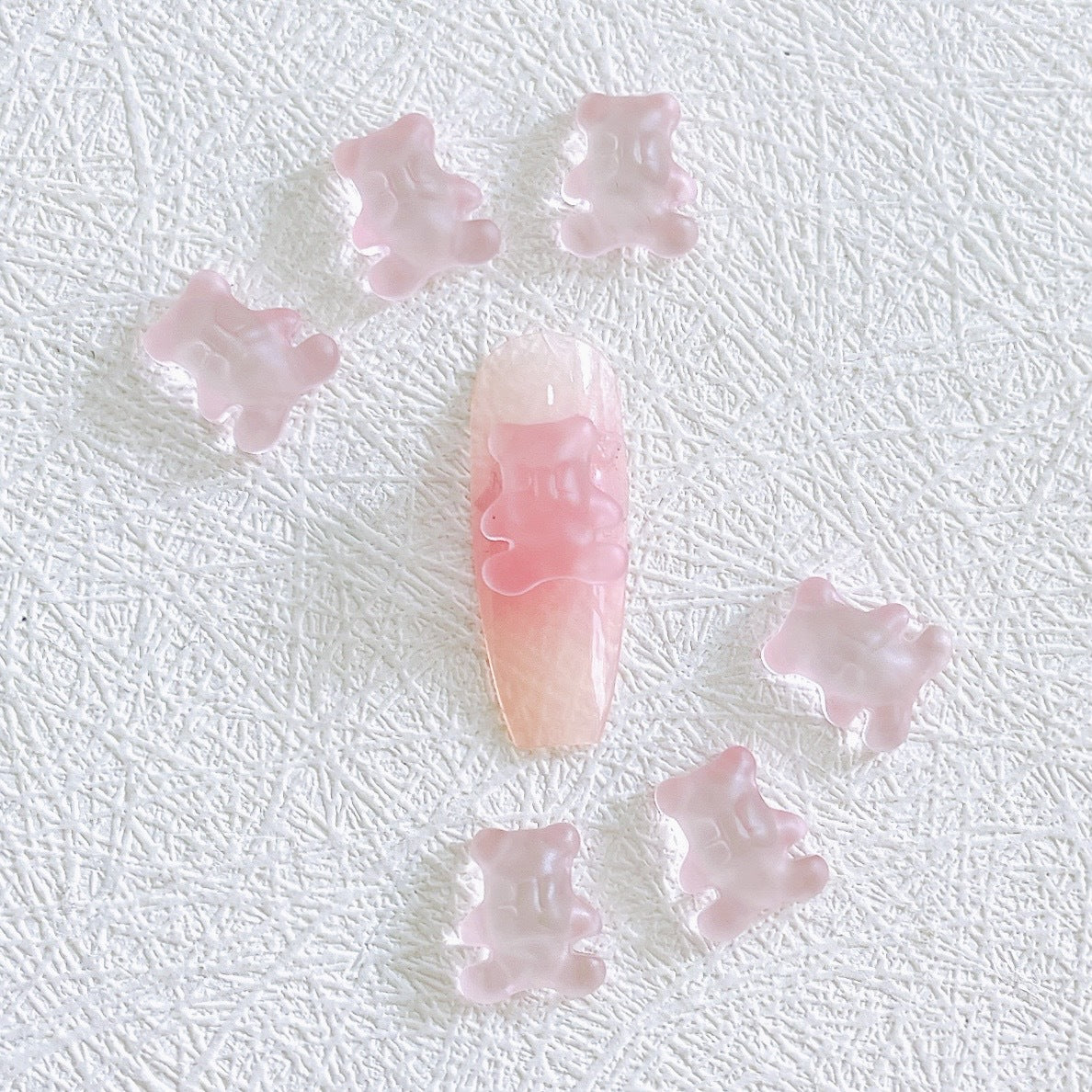 【H0317】Aurora Bear - Glass - Luxury Nail Art  DIY