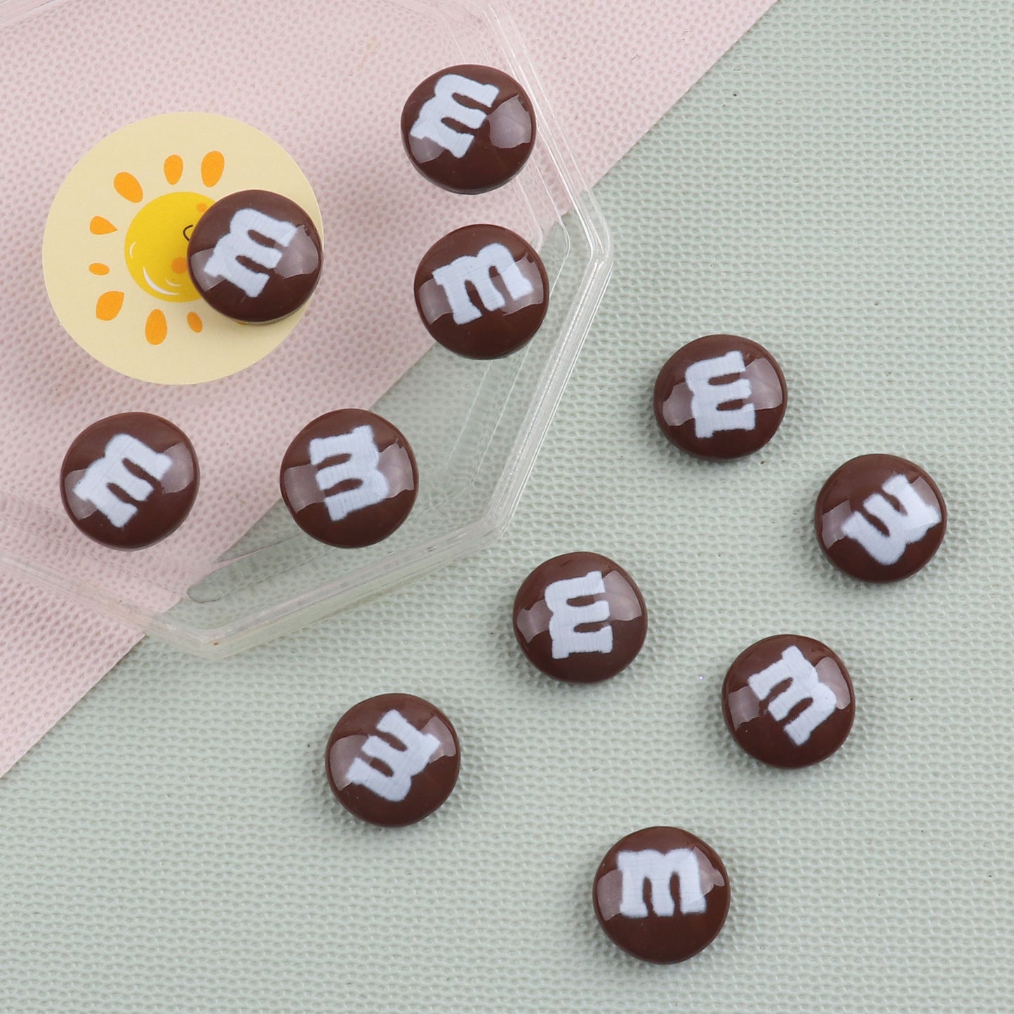 【H0331】M&M Chocolate Beans - DIY Cream Glue Resin Phone Case Accessories