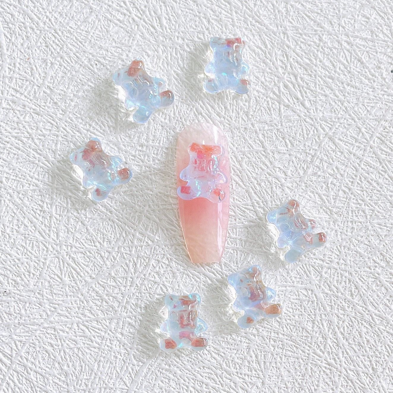 【H0317】Aurora Bear - Glass - Luxury Nail Art  DIY