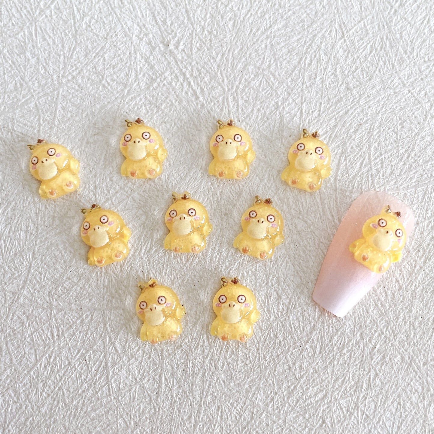 【H0049】Yellow Duck - Cute Cartoon Nail Resin Art DIY