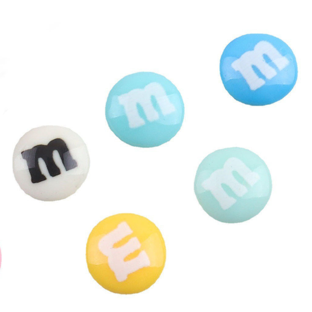 【H0331】M&M Chocolate Beans - DIY Cream Glue Resin Phone Case Accessories