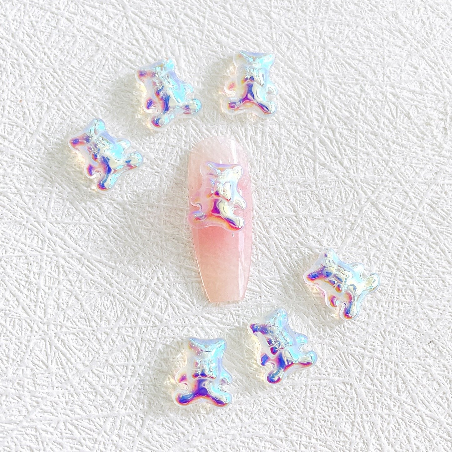 【H0317】Aurora Bear - Glass - Luxury Nail Art  DIY