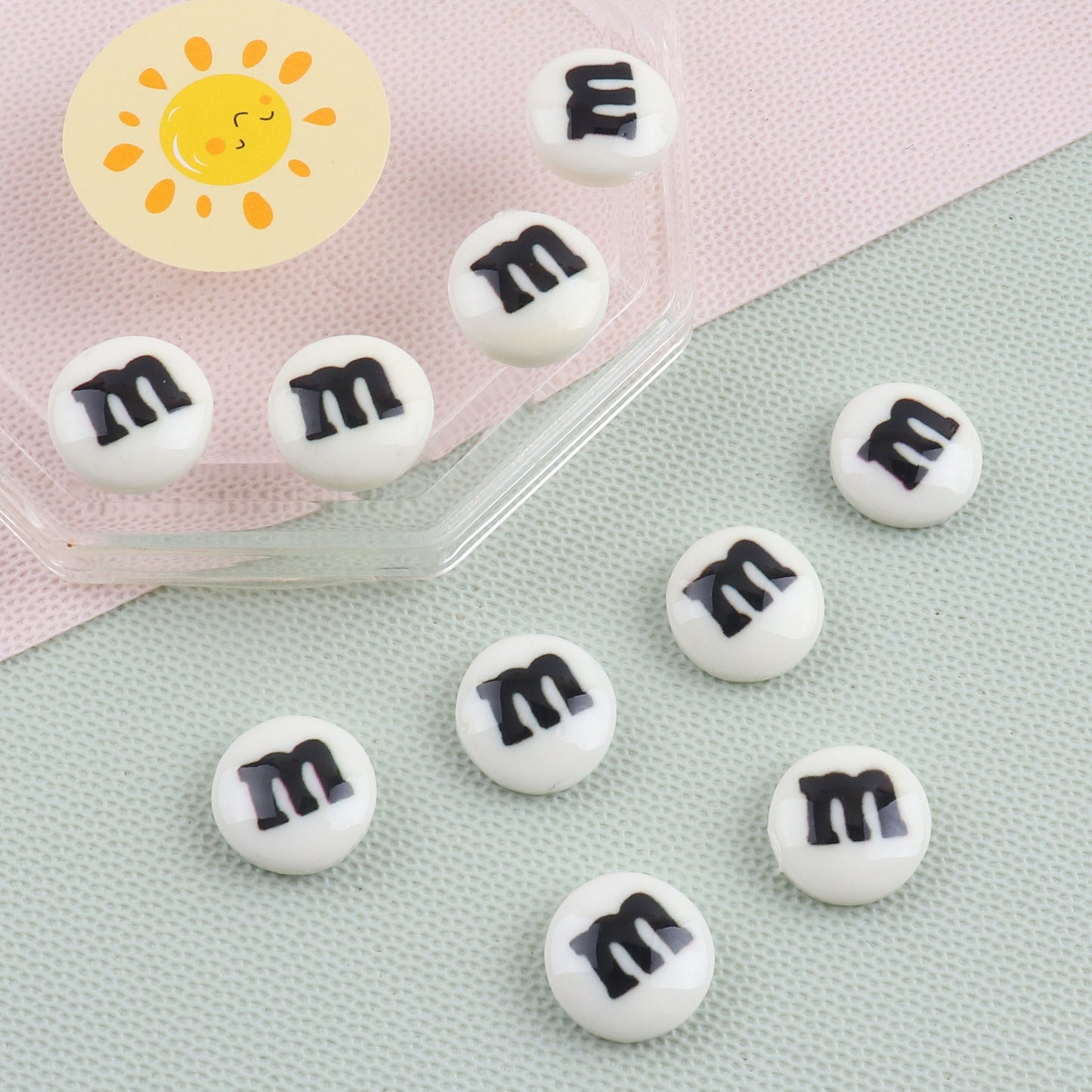 【H0331】M&M Chocolate Beans - DIY Cream Glue Resin Phone Case Accessories