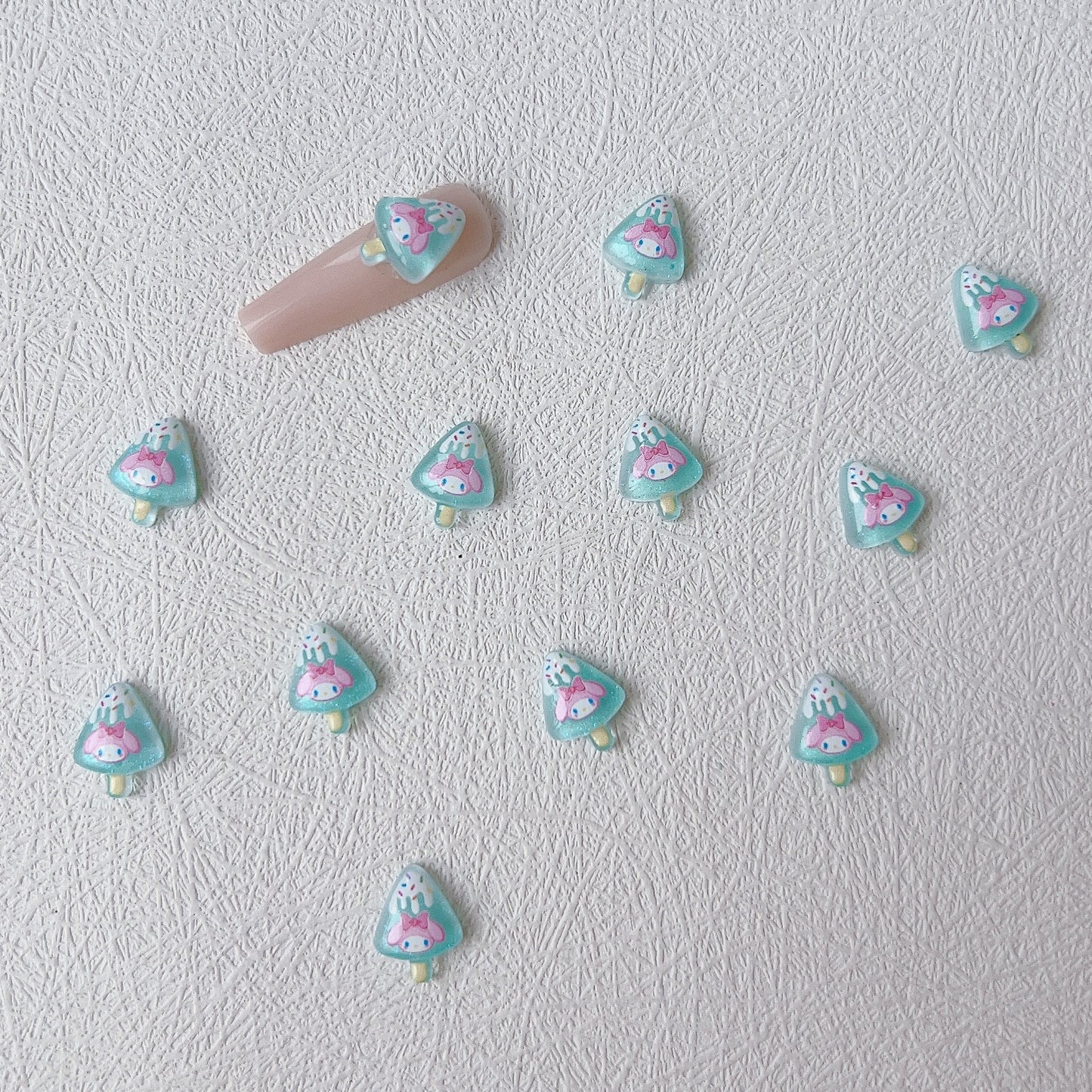 【B027】Cute Cartoon Ice Cream - Cute Cartoon Nail Resin Art DIY