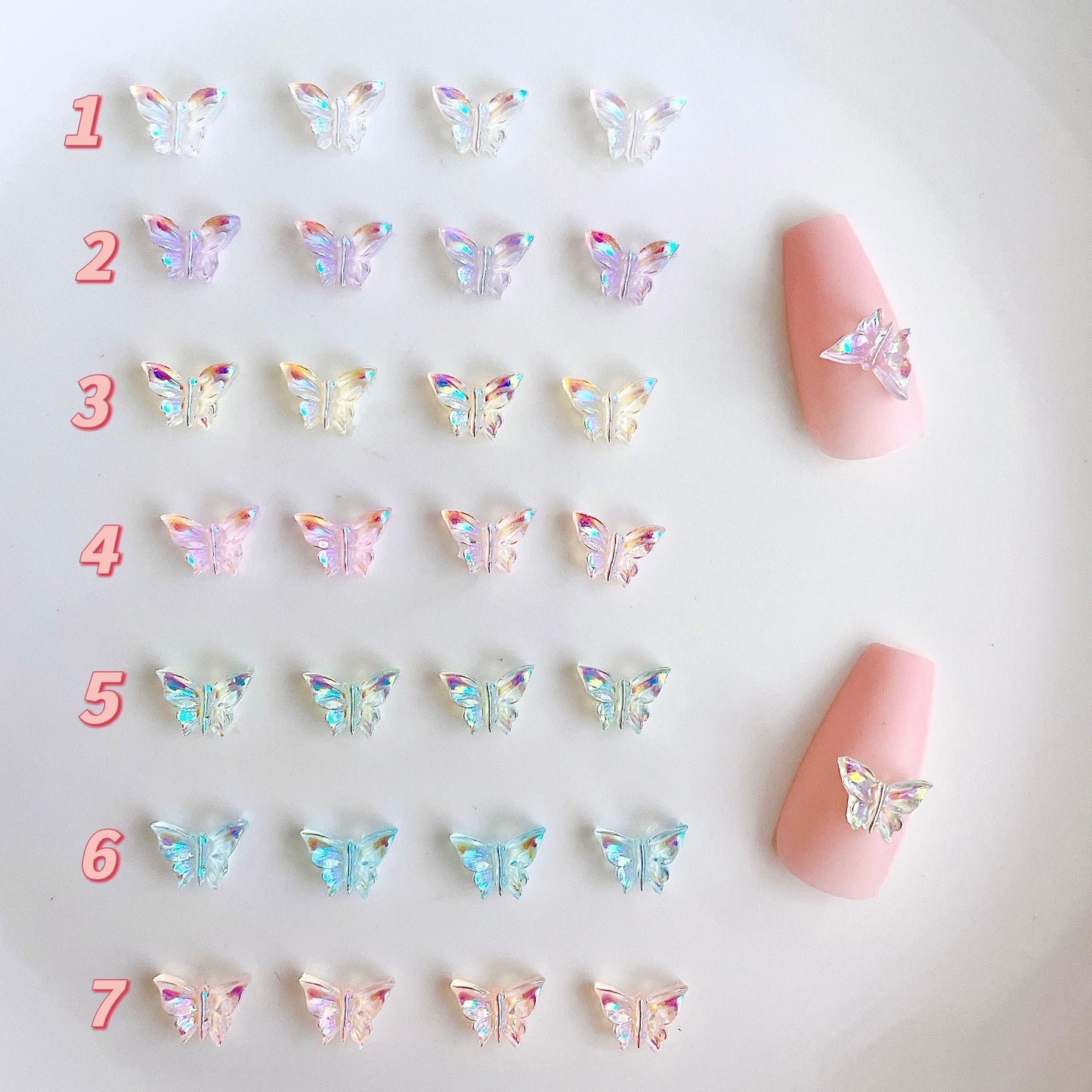 【A003】Aurora Butterfly - Luxury Nail Art DIY