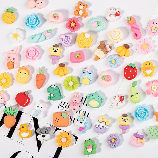 【W2687】 Animal Fruit Dessert - DIY Cream Glue Resin Phone Case Accessories