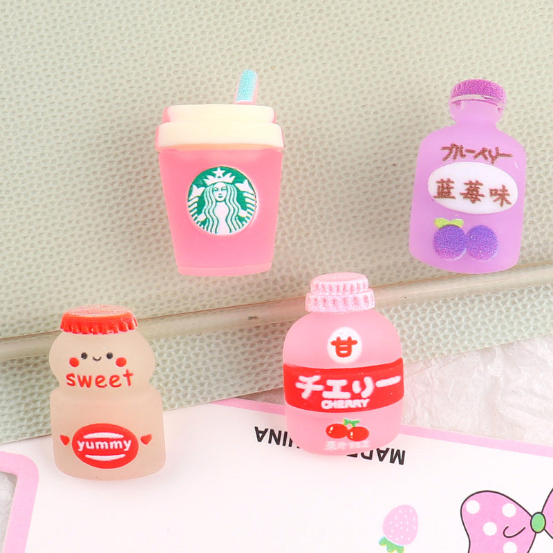 【W5201】Starbucks Yakult Drink Bottle - DIY Cream Glue Resin Phone Case Accessories