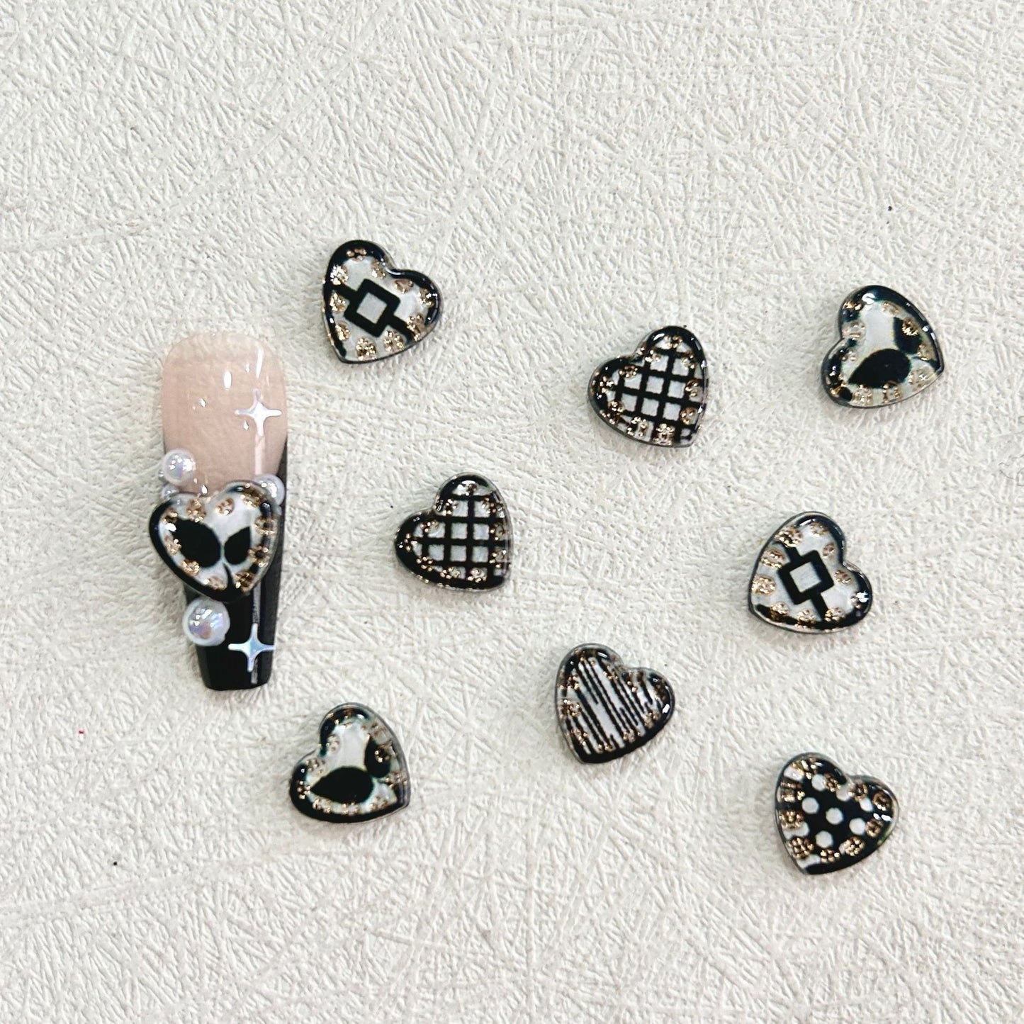 【H0044】Wonderland Heart - luxury nail art DIY