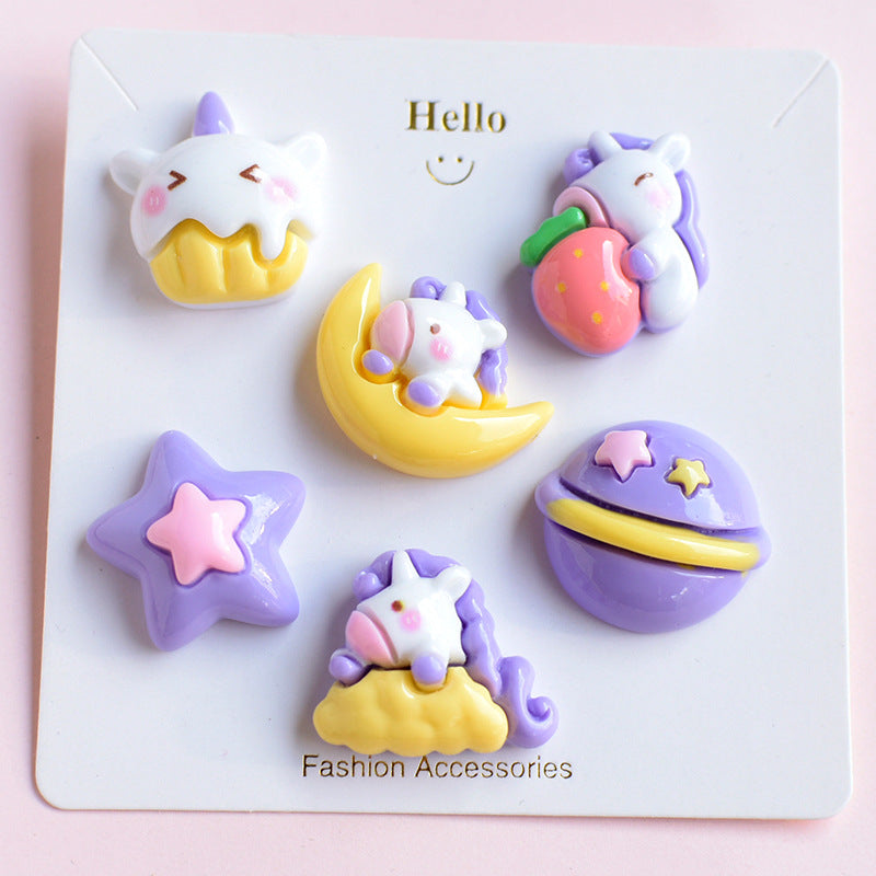 【C0522】Unicorn's Dream - DIY Cream Glue Resin Phone Case Accessories