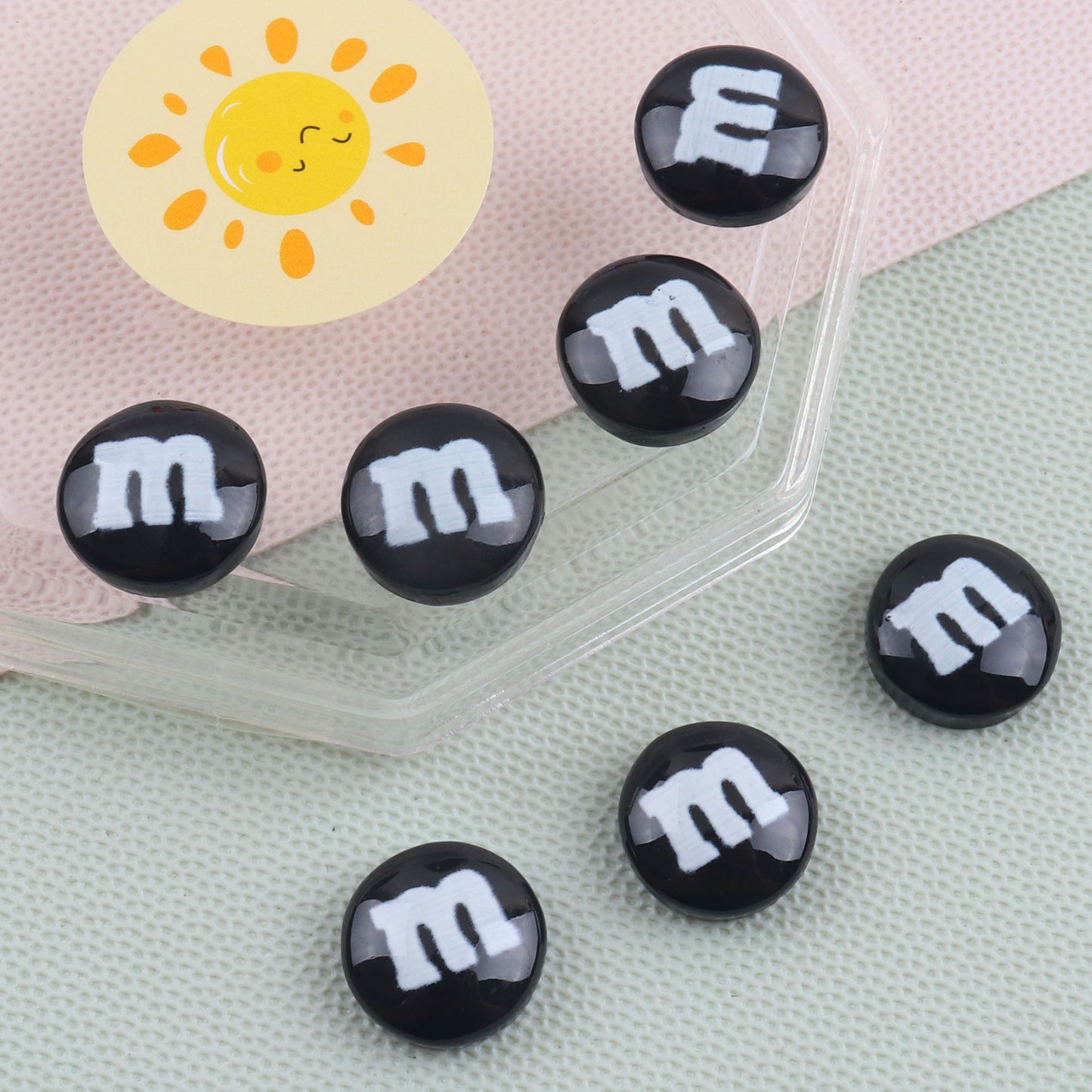 【H0331】M&M Chocolate Beans - DIY Cream Glue Resin Phone Case Accessories