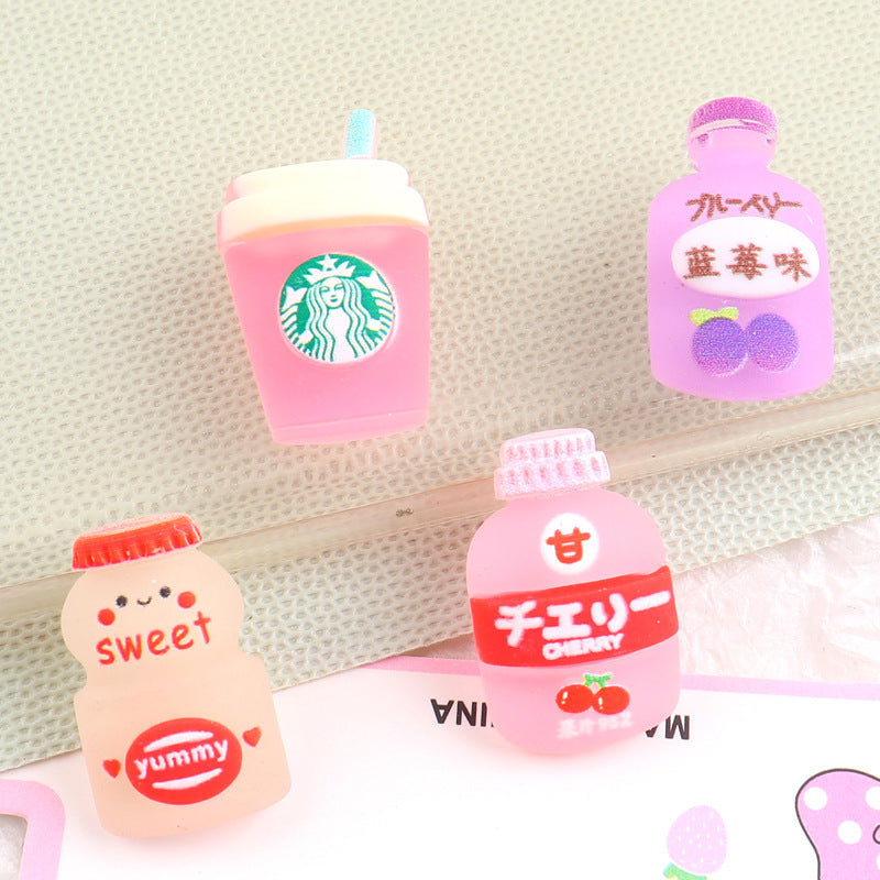 【W5201】Starbucks Yakult Drink Bottle - DIY Cream Glue Resin Phone Case Accessories