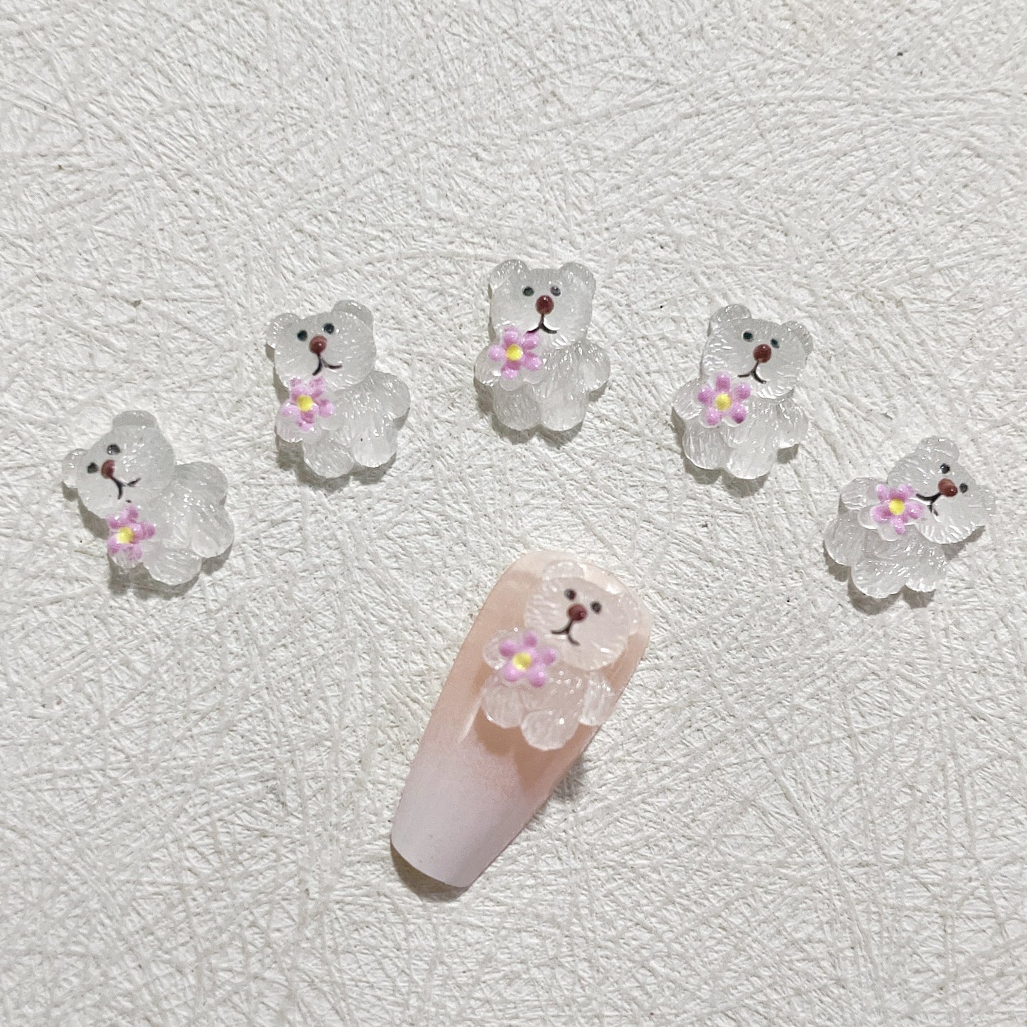 【B026】Luminous Cartoon Bear—Luxury Manicure DIY