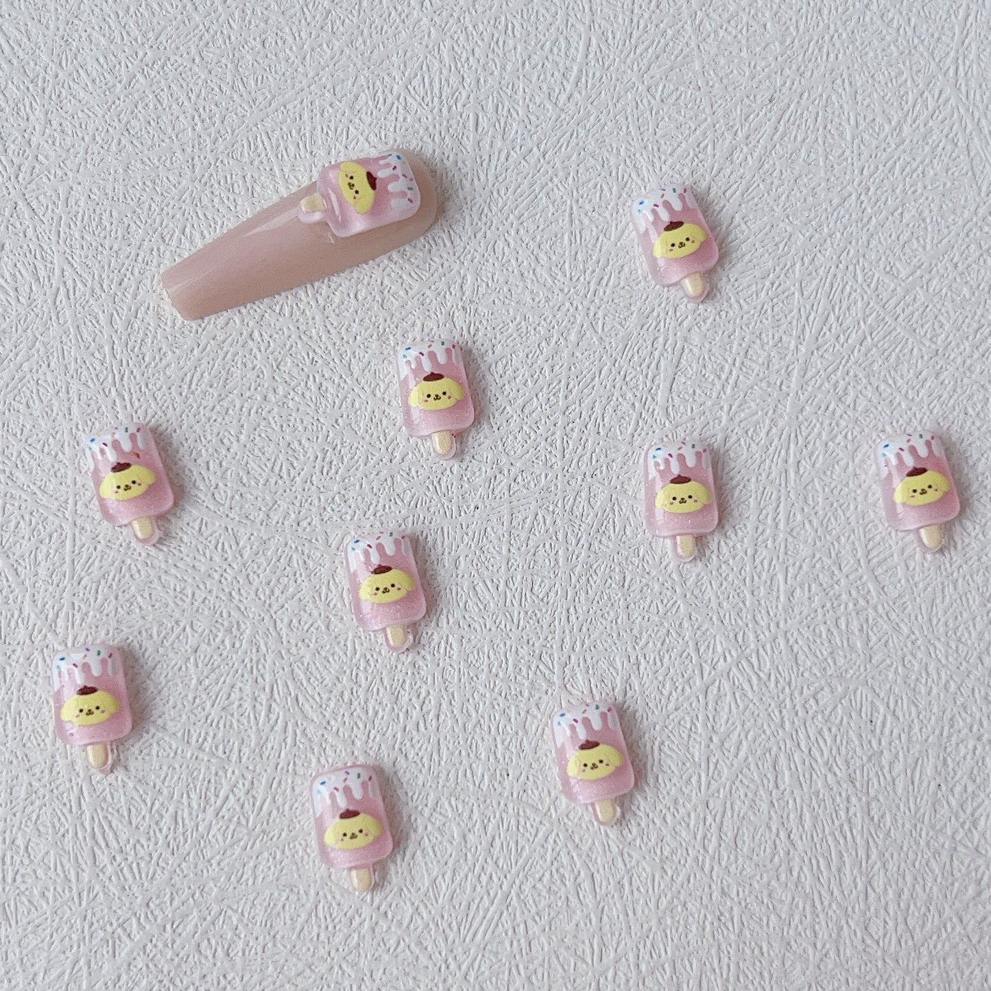 【B027】Cute Cartoon Ice Cream - Cute Cartoon Nail Resin Art DIY