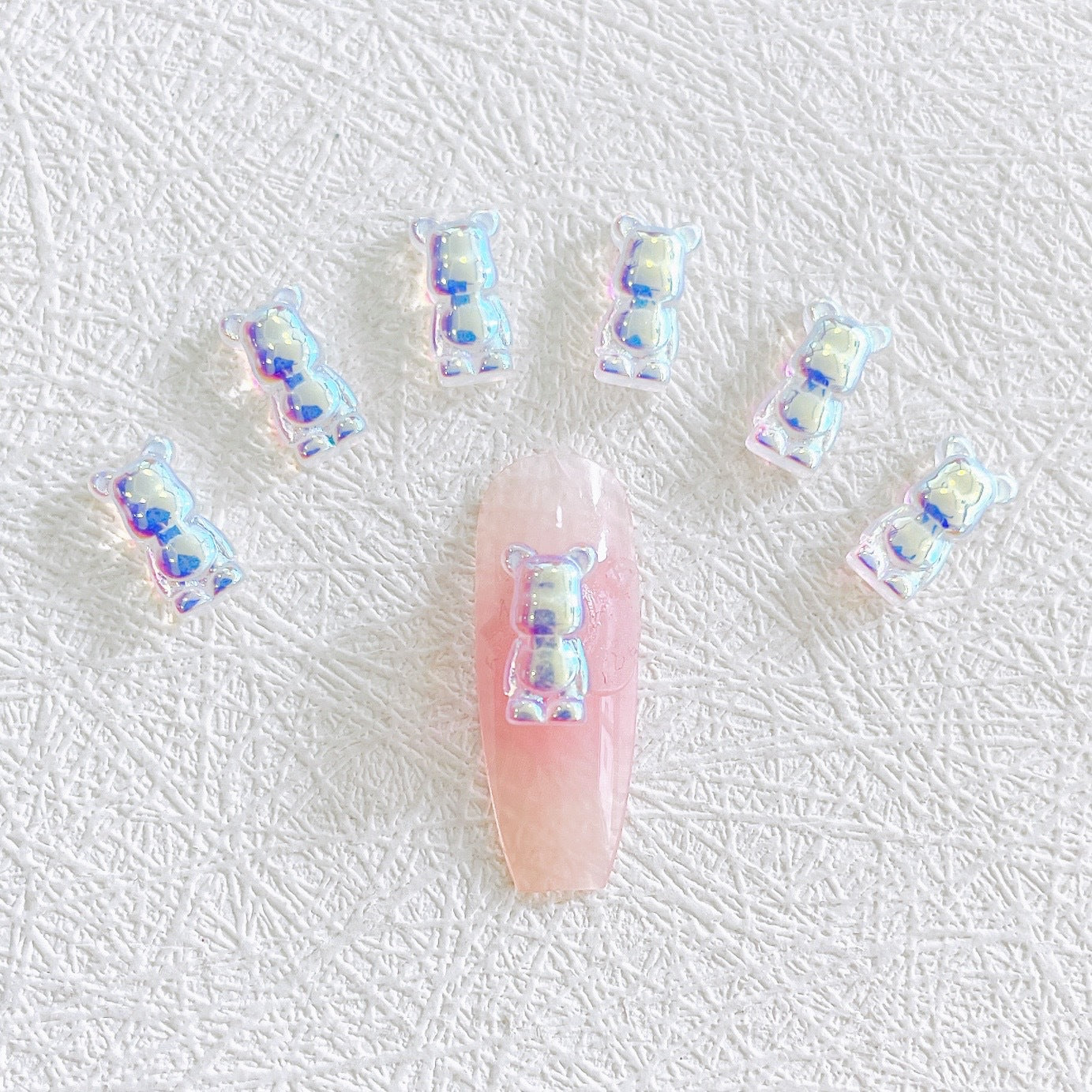 【H0317】Aurora Bear - Glass - Luxury Nail Art  DIY