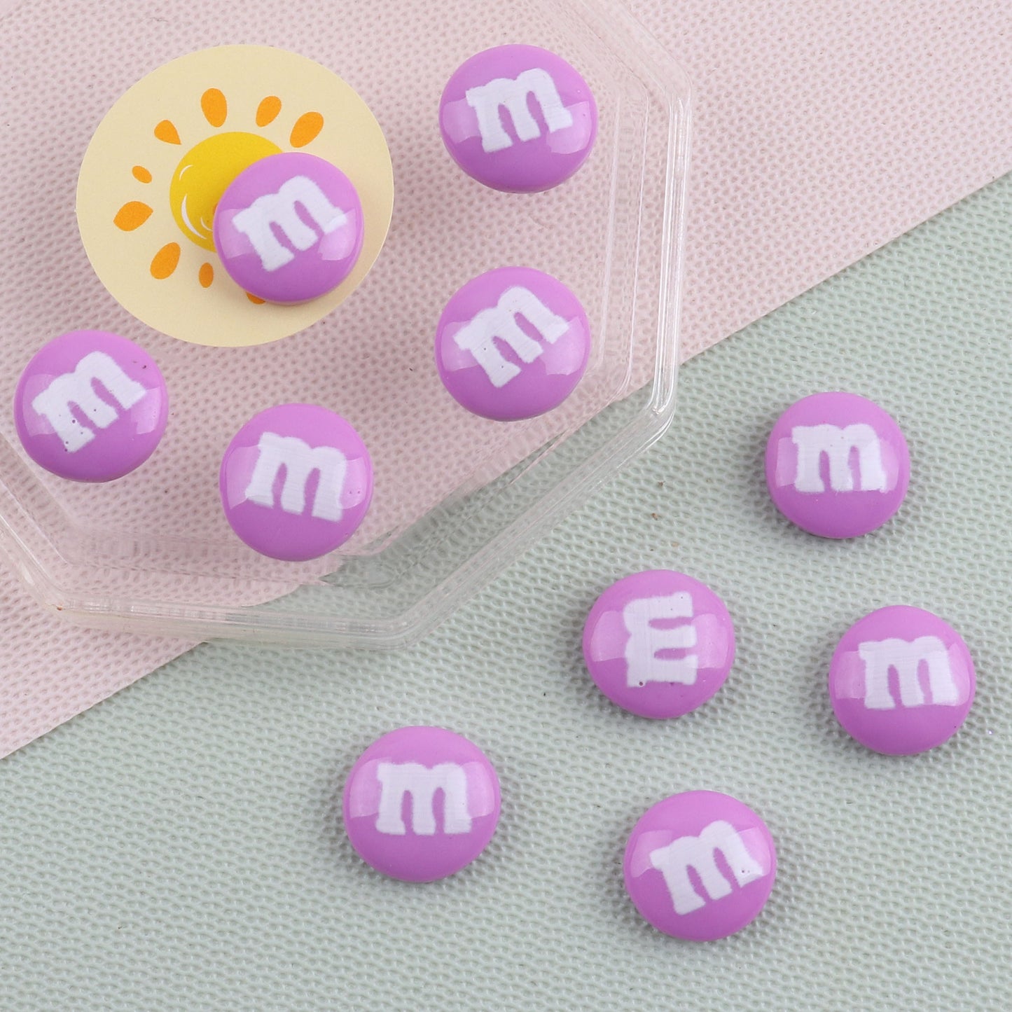 【H0331】M&M Chocolate Beans - DIY Cream Glue Resin Phone Case Accessories