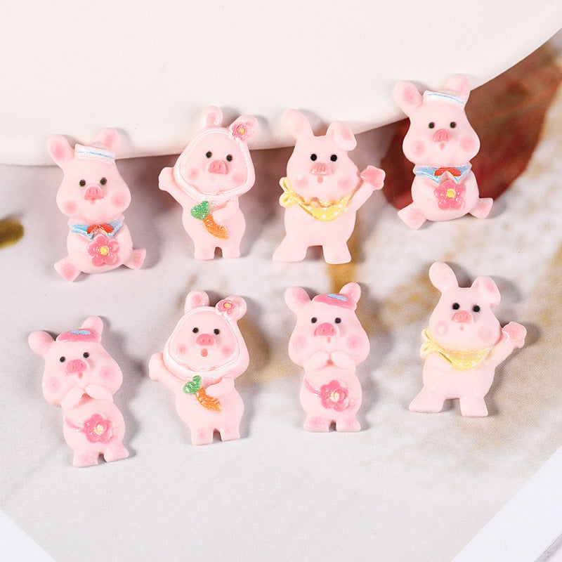 【B022】Three Little Pigs - DIY Cream Glue Resin Phone Case Accessories